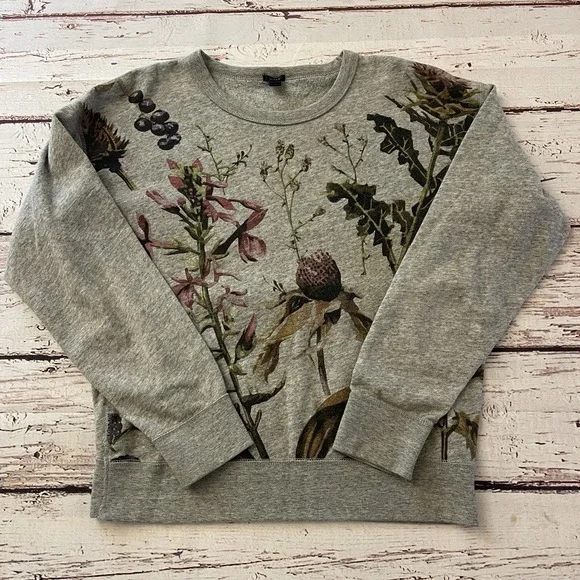 Crew Sweaters J Crew Crewneck Floral Print Sequin